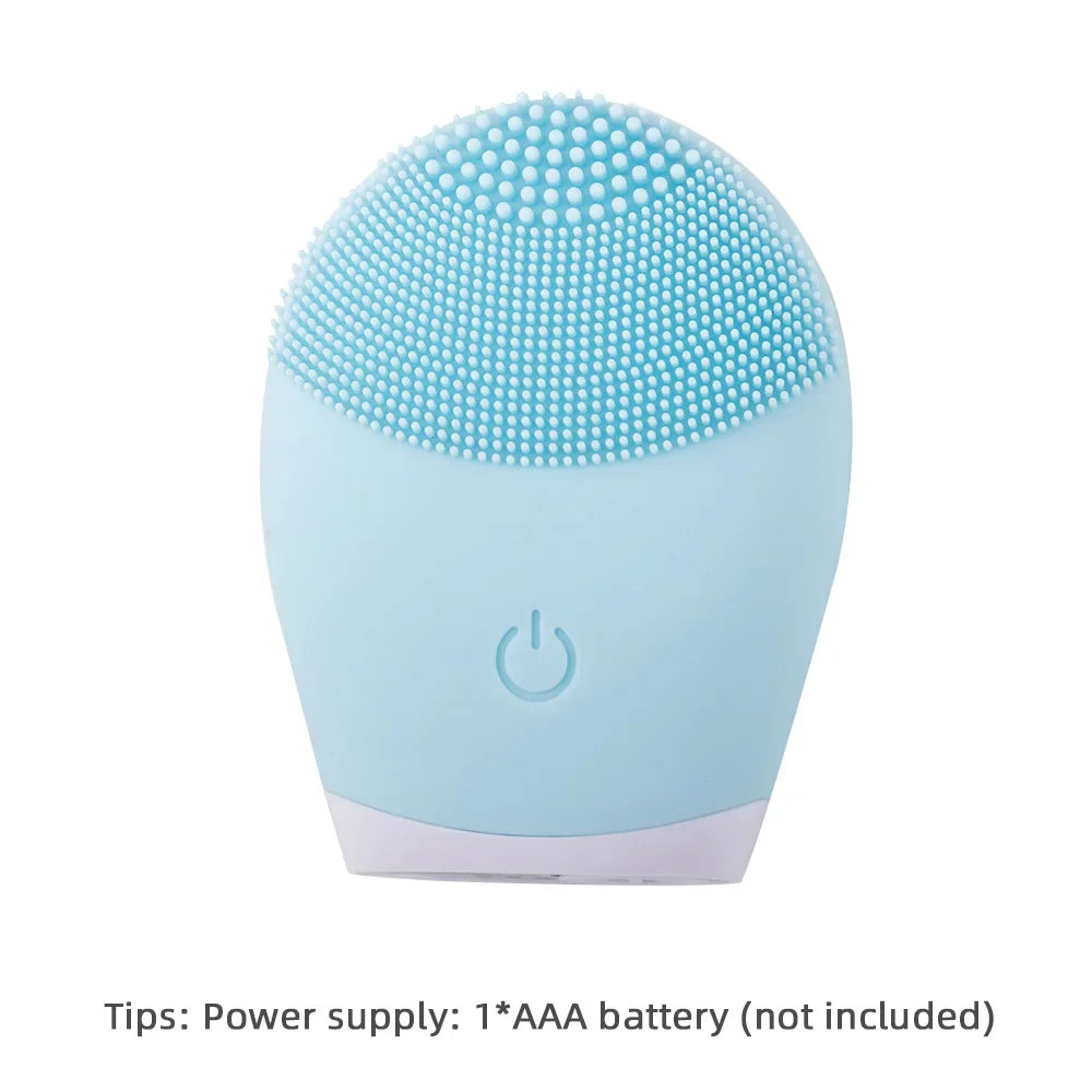 Electric Sonic Facial Cleansing Brush — Deep Clean, Waterproof