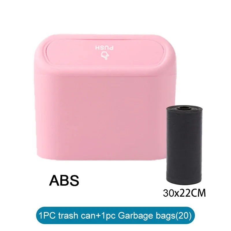 Car Trash Can with Lid + Bags