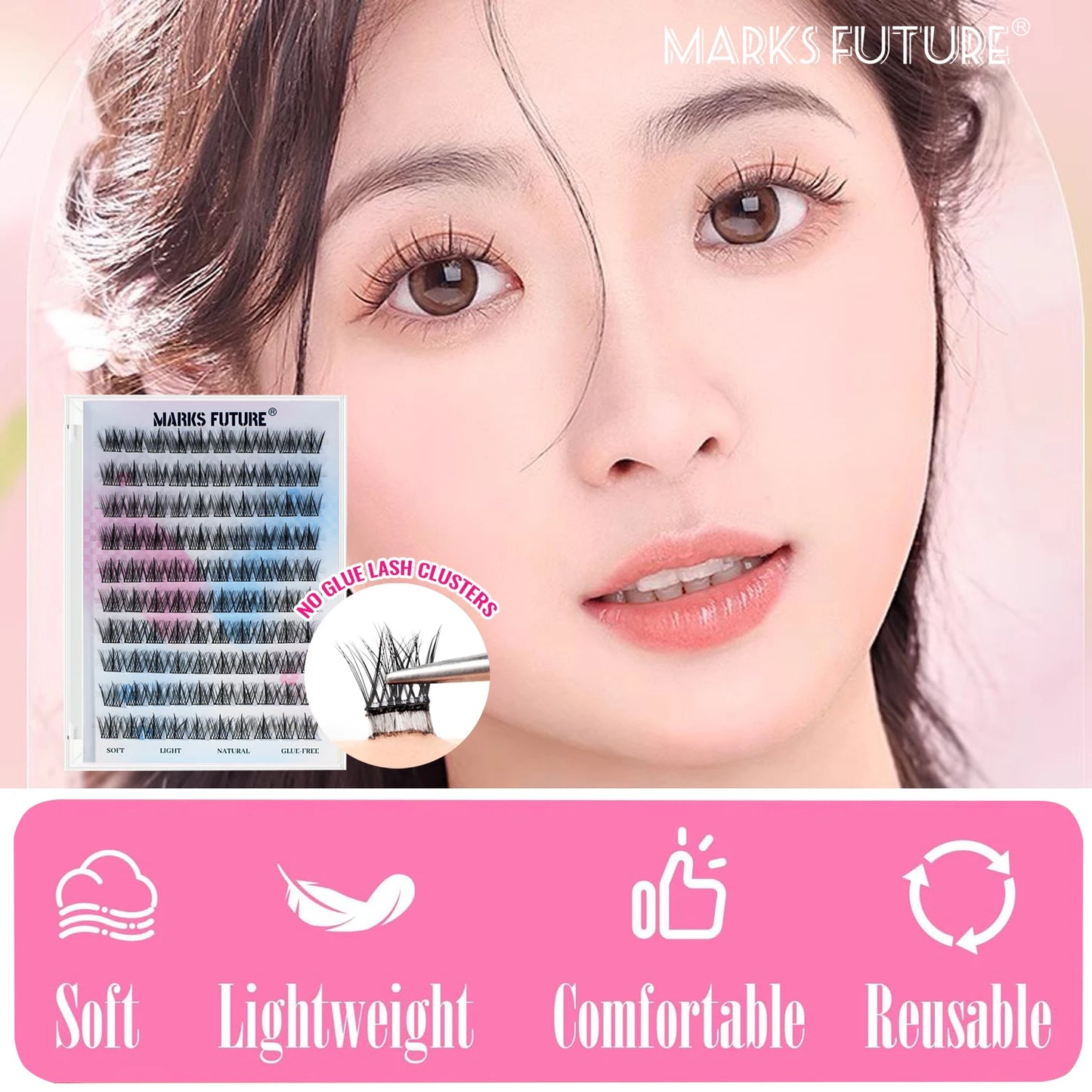 Self-Adhesive Lashes (100 Pcs) — No Glue, No Fuss