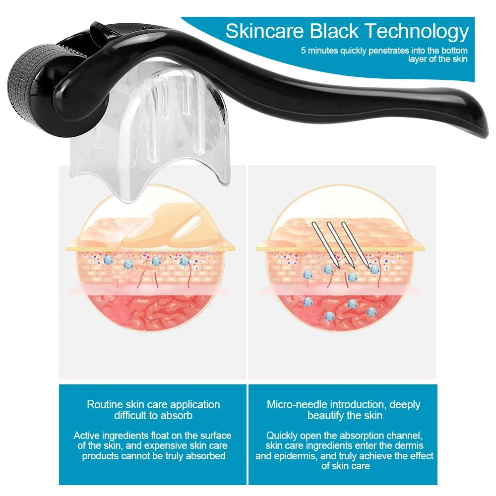 Microneedle Derma Roller — Boosts Hair Growth & Skin Renewal