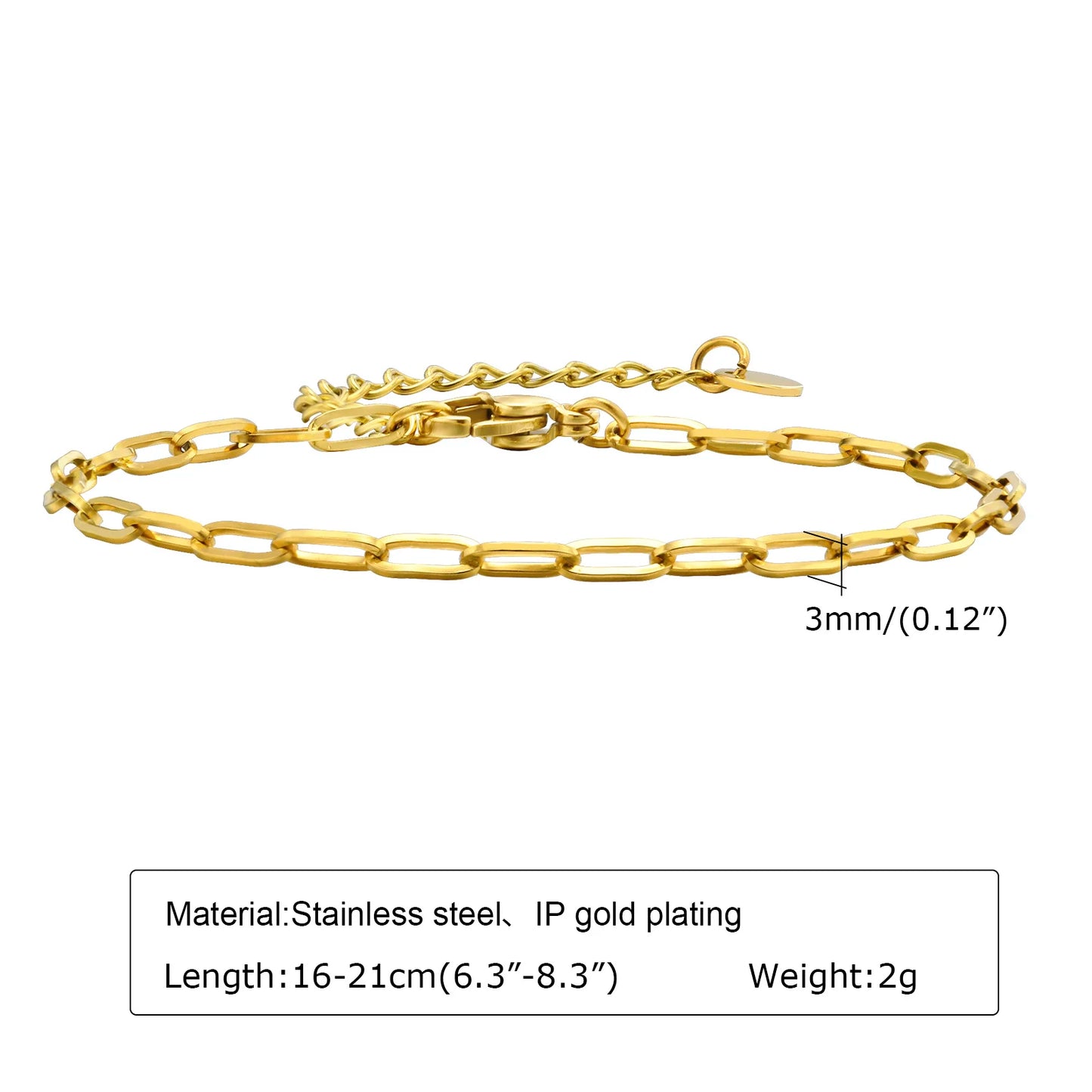 The Bracelet You Forget You're Wearing — Stackable Gold Chain, Waterproof