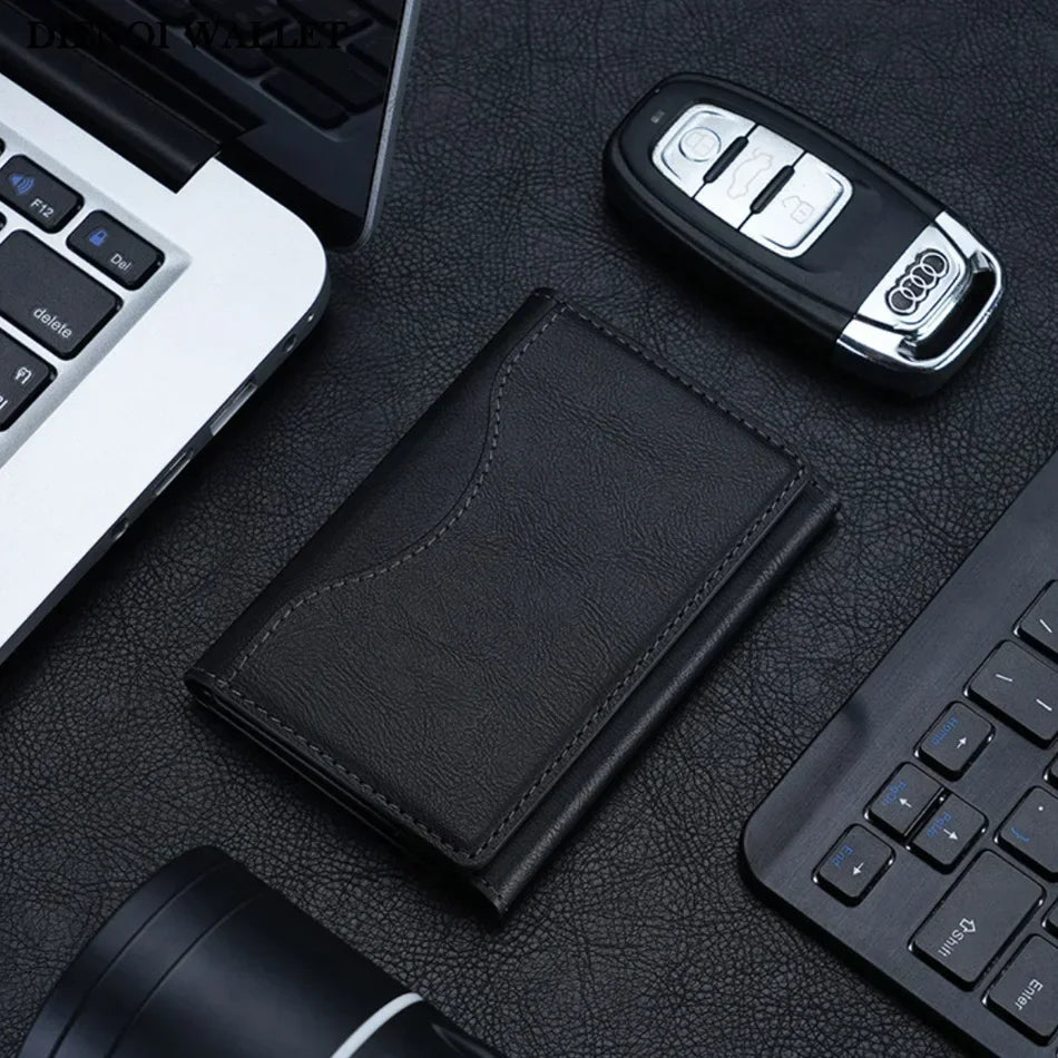 MagSafe Leather Card Holder Wallet