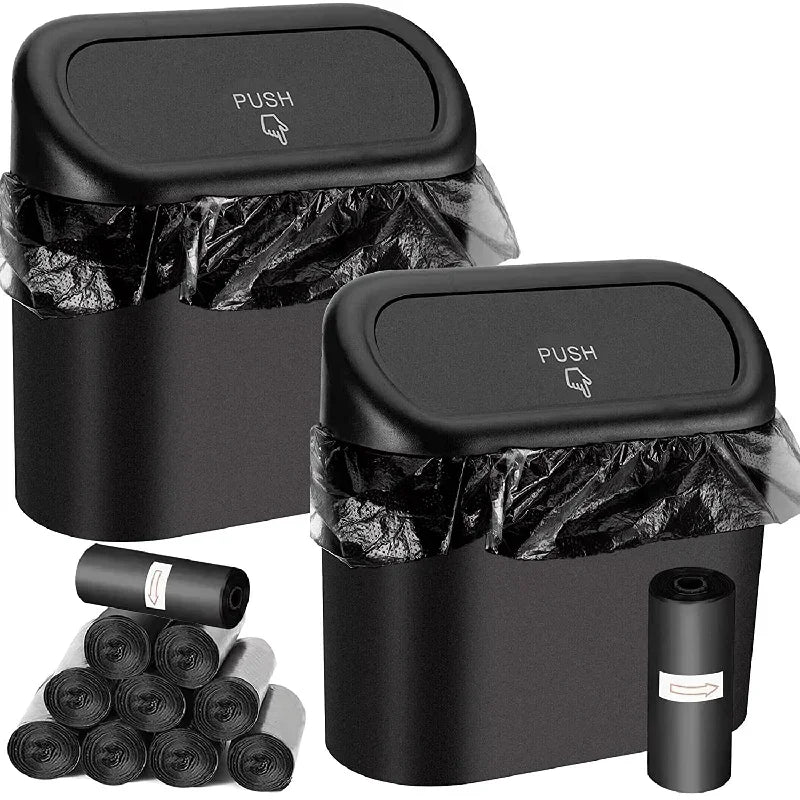 Car Trash Can with Lid + Bags