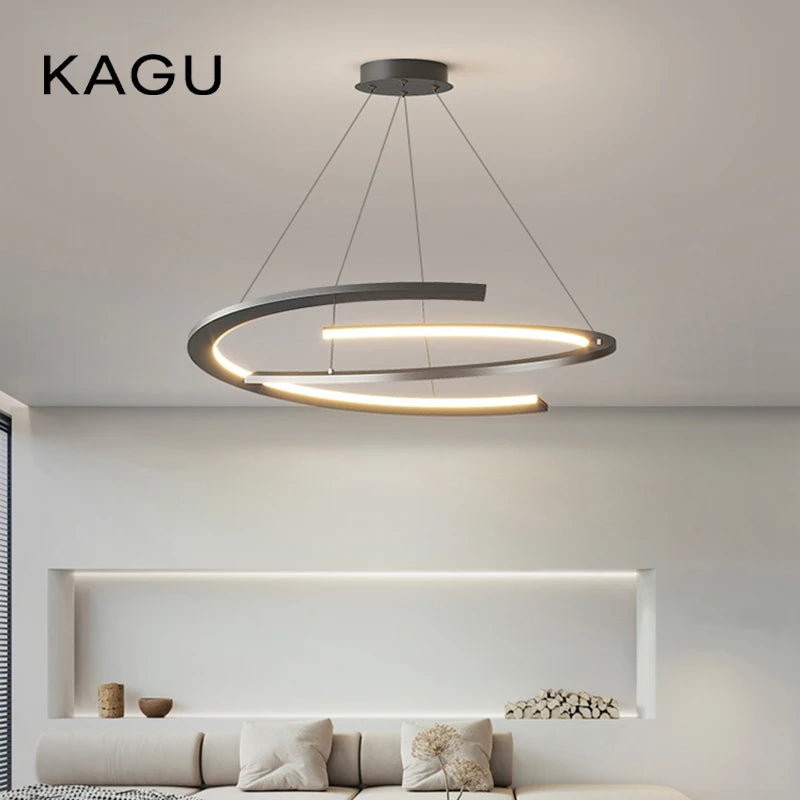 Modern Chandelier For Living Room Minimalist Atmosphere Main Lamp Light Luxury Nordic Simple Restaurant Ceiling Pendant Lamp
