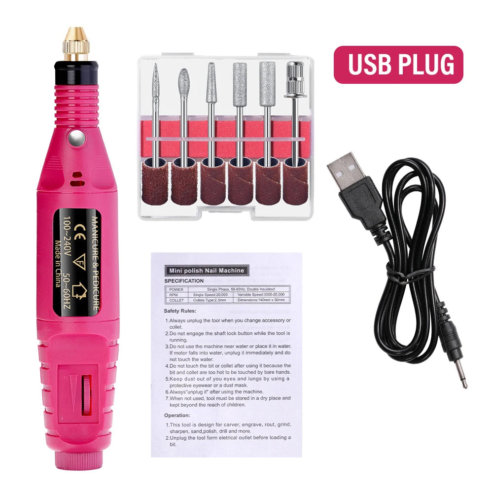 Electric Nail Drill Set — Professional Manicure & Pedicure Tool