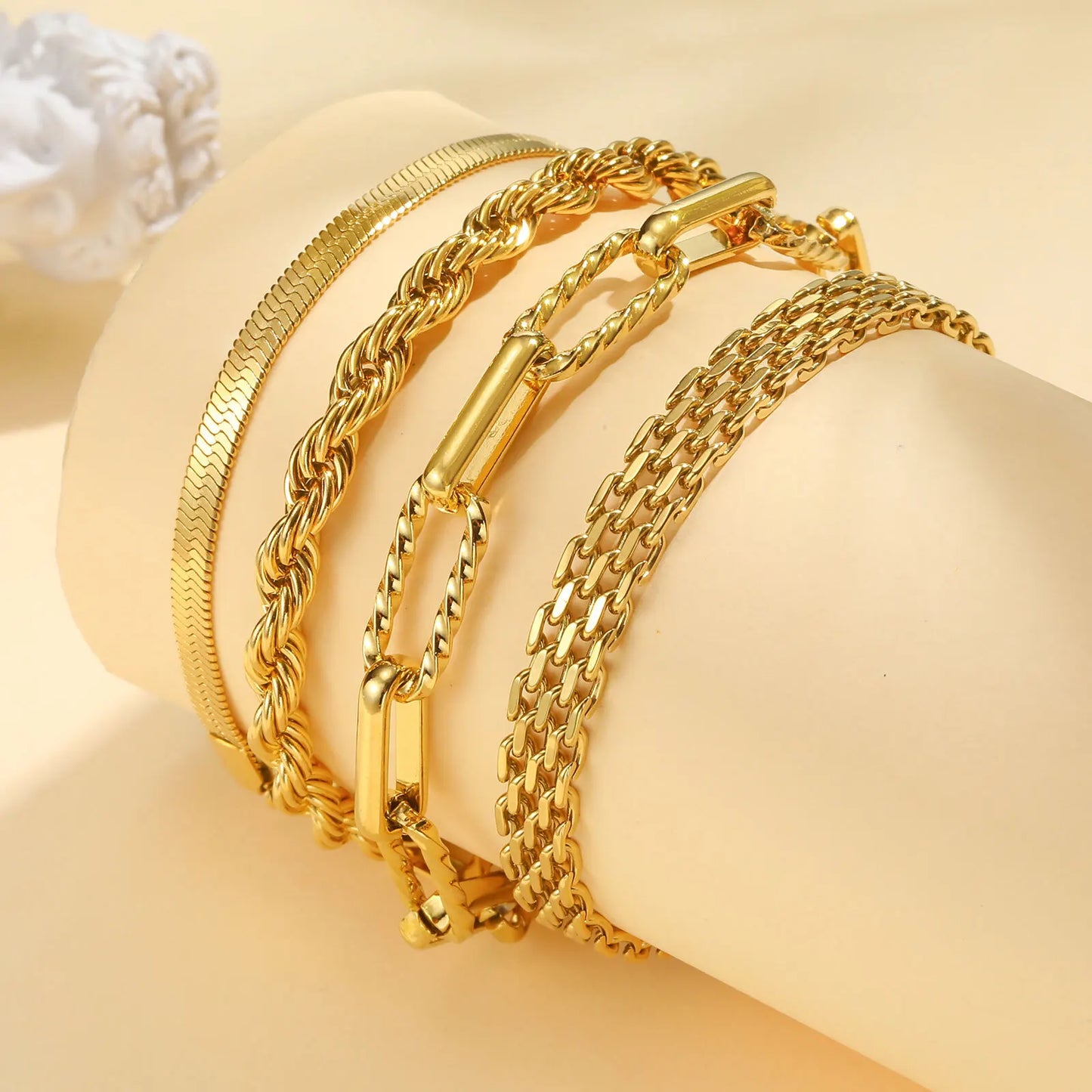 The Bracelet You Forget You're Wearing — Stackable Gold Chain, Waterproof