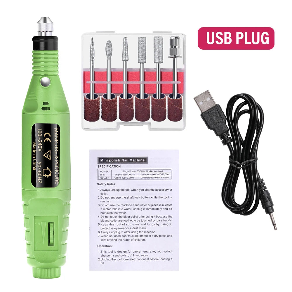 Electric Nail Drill Set — Professional Manicure & Pedicure Tool