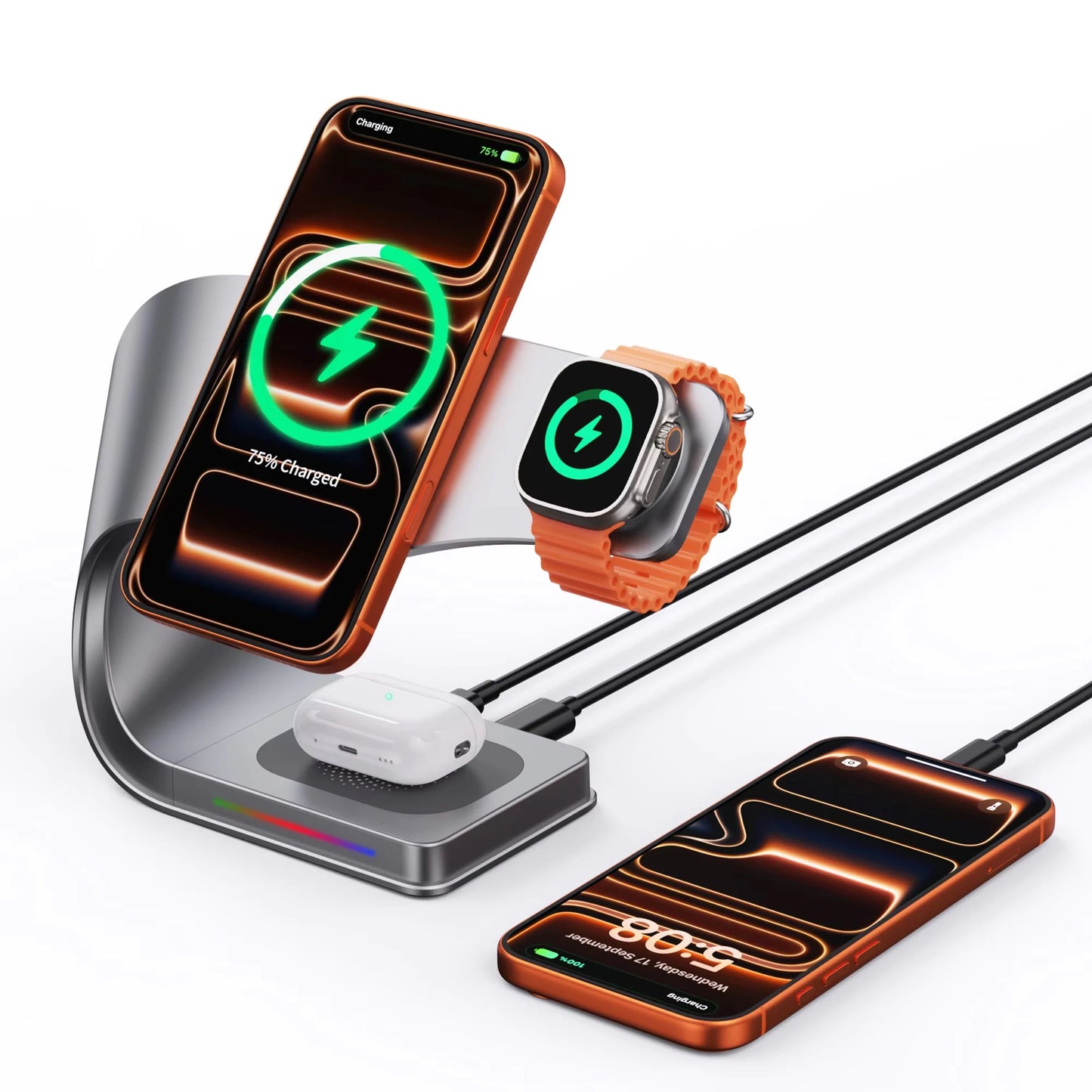 15W Magnetic Wireless Charging Stand (4-in-1)