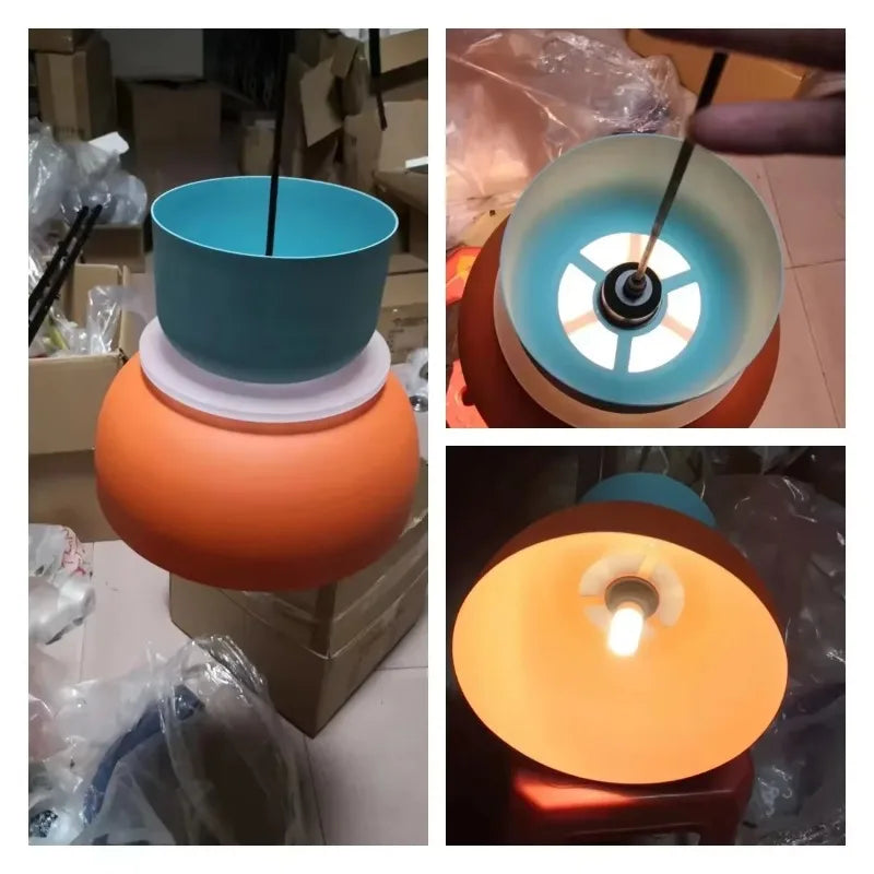 Modern Macaron Pendant Lamp Led Chandeliers Hanging Light Living Study Bar Dining Room Bedside Bedroom Lighting Decor Furniture