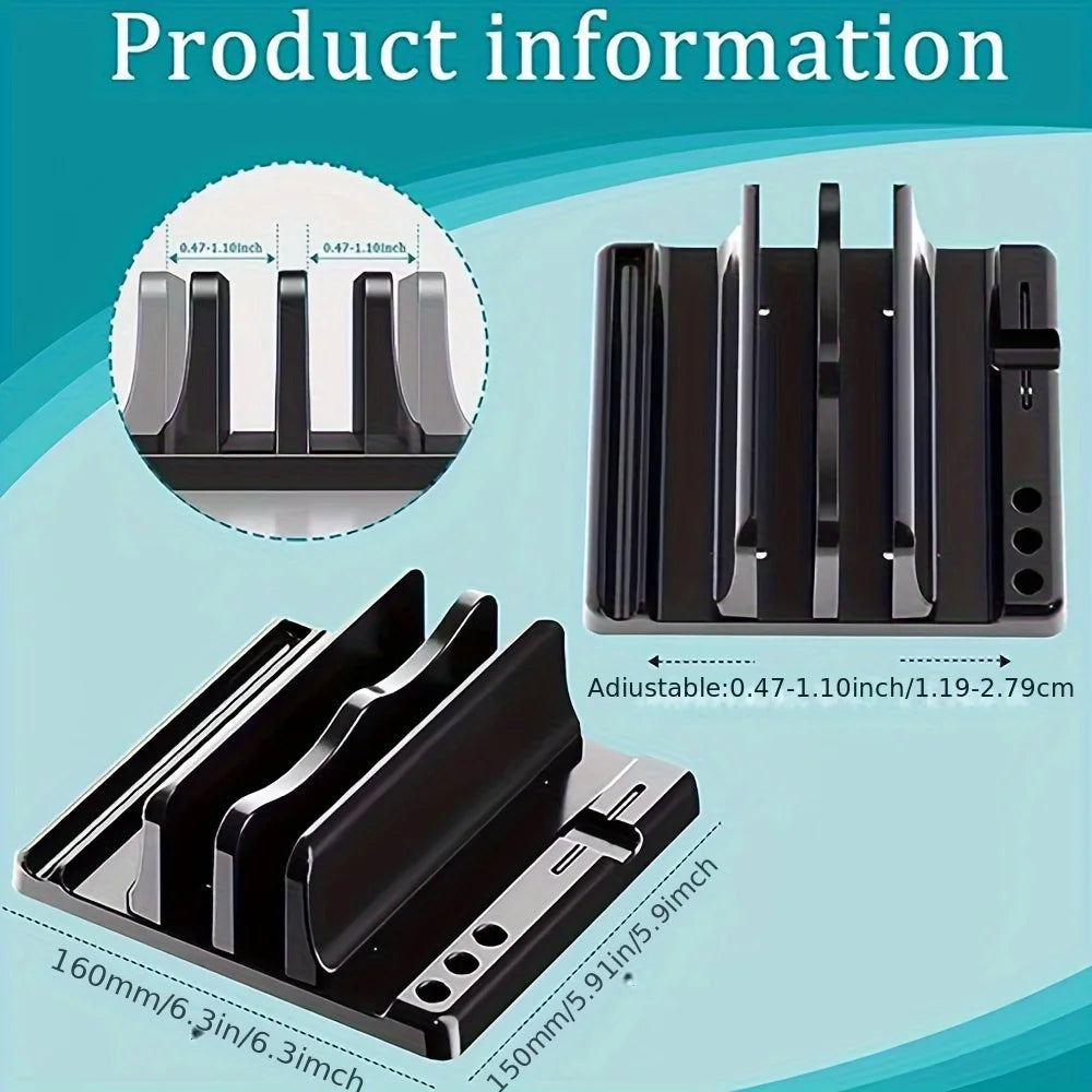 Vertical Laptop & Tablet Stand (Dual-Slot)