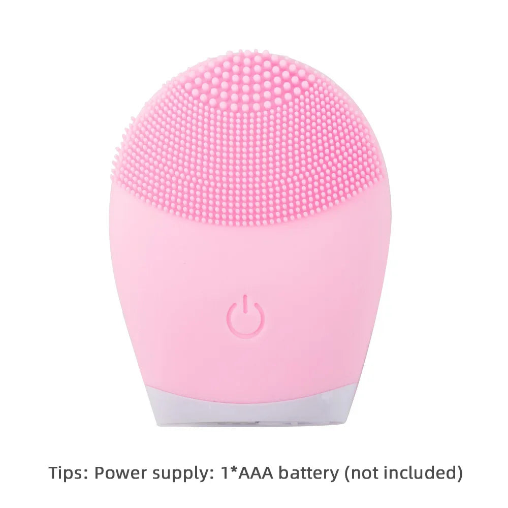 Electric Sonic Facial Cleansing Brush — Deep Clean, Waterproof