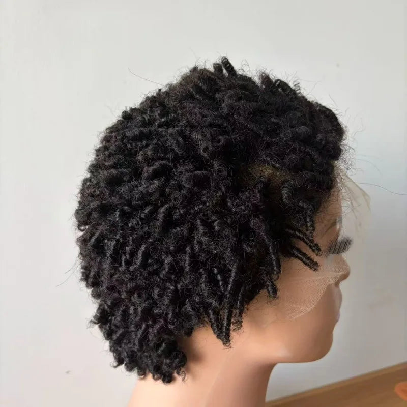 Natural Scroll Lace Front Wig — Heat-Stylable Human Hair