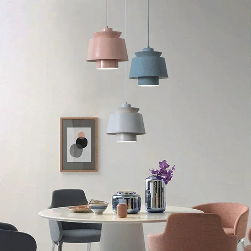 Modern Creative Macaron LED Pendant Lamp Restaurant Bedroom Bar Bar Cafe Milk Tea Shop Office Chandelier Interior Decor Lighting