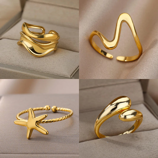 The Ring That Never Fades — Adjustable Gold Band, Waterproof