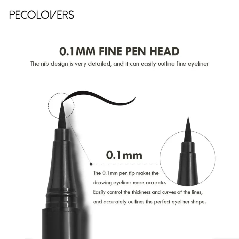 Smooth Liquid Eyeliner Pen (5-Pack) — Waterproof Ultra-Fine Tip