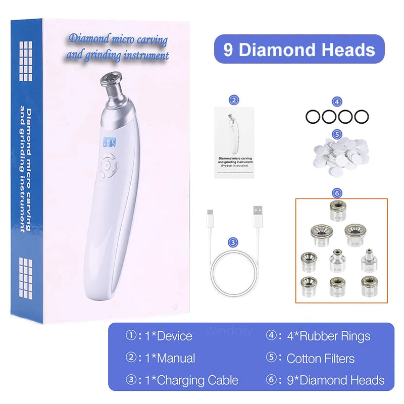 Diamond Microdermabrasion Machine — Clears Blackheads & Refines Pores