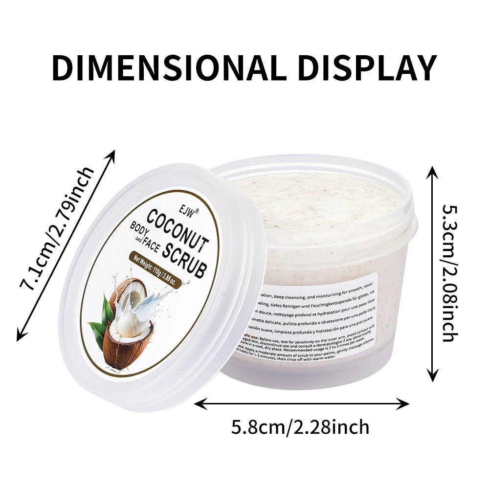 Coconut Exfoliating Body Scrub — Soft, Hydrated Skin Instantly