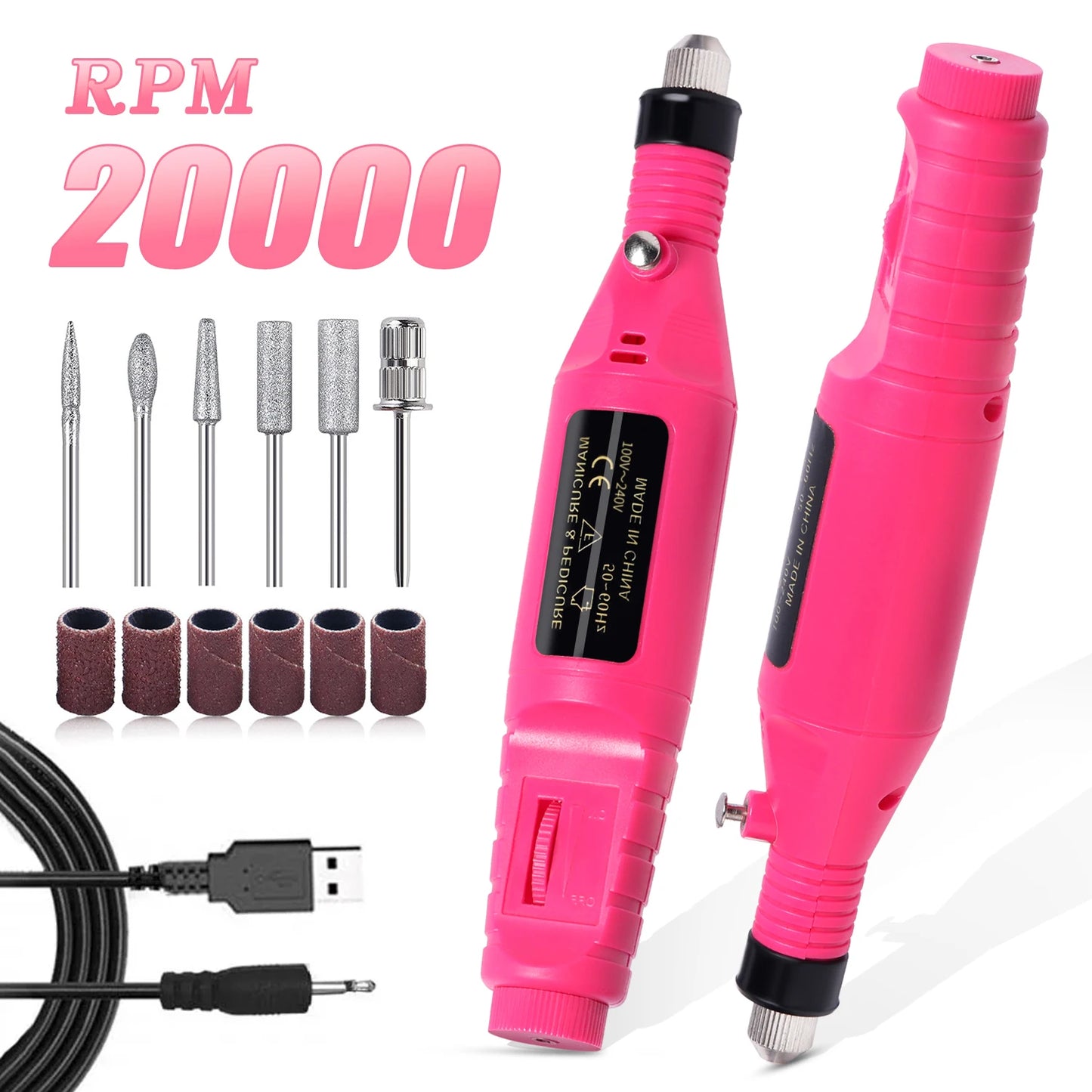 Electric Nail Drill Set — Professional Manicure & Pedicure Tool