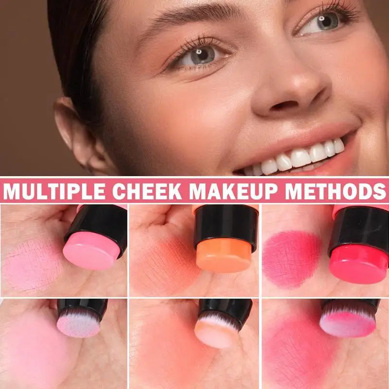 Blush Stick with Built-In Brush — 2-in-1 Cream Blush & Lip Color