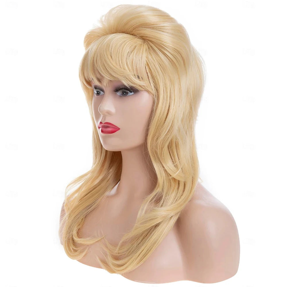 50s Beehive Wig — Blonde Bouffant Vintage Costume Style