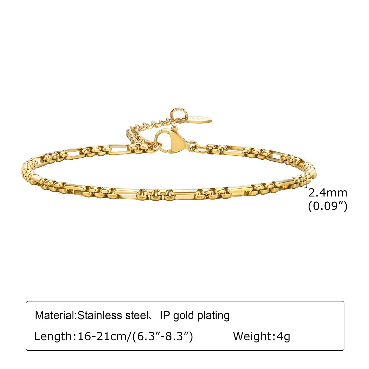 The Bracelet You Forget You're Wearing — Stackable Gold Chain, Waterproof
