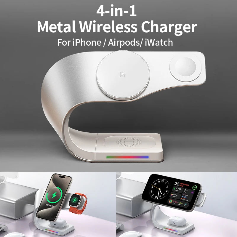 15W Magnetic Wireless Charging Stand (4-in-1)