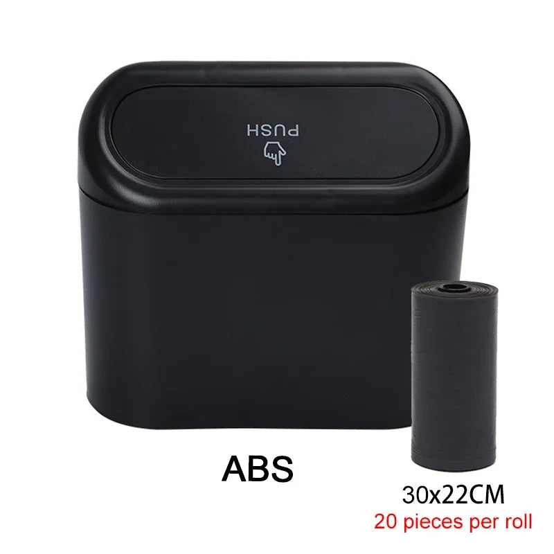 Car Trash Can with Lid + Bags