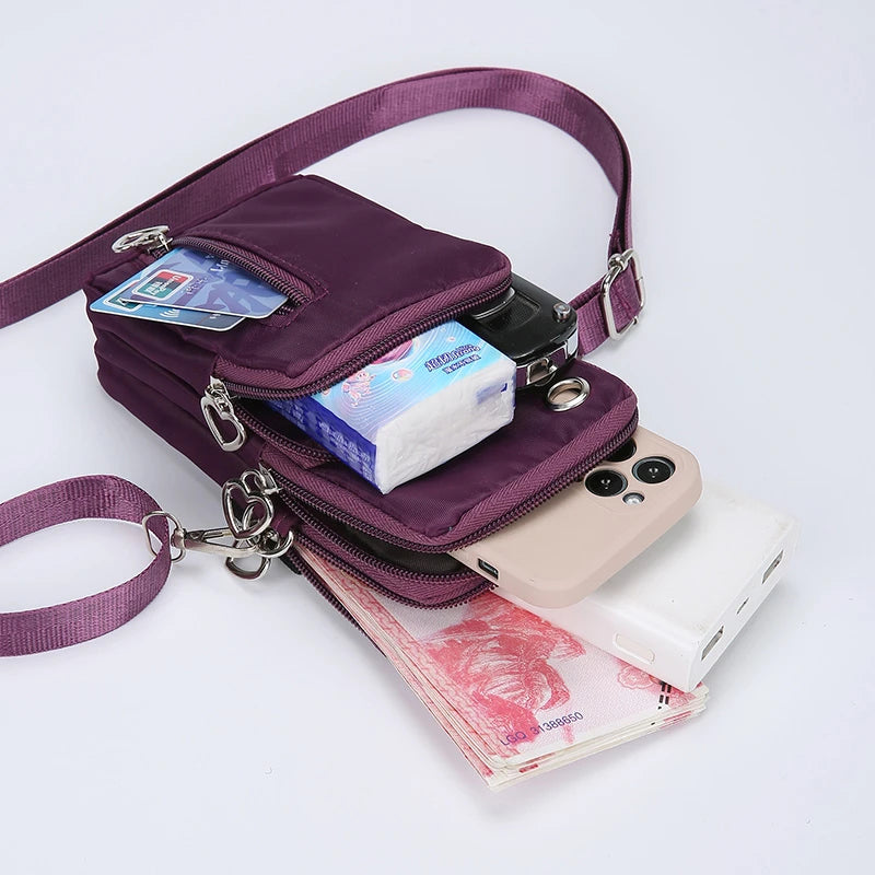 Compact Crossbody Purse — Phone, Card & Cash Essentials Bag