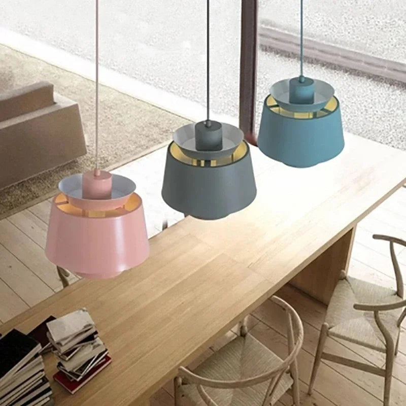 Modern Creative Macaron LED Pendant Lamp Restaurant Bedroom Bar Bar Cafe Milk Tea Shop Office Chandelier Interior Decor Lighting