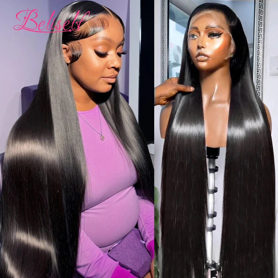 Beliself HD Lace Front Wig — 13x4 / 13x6, Pre-Plucked Human Hair