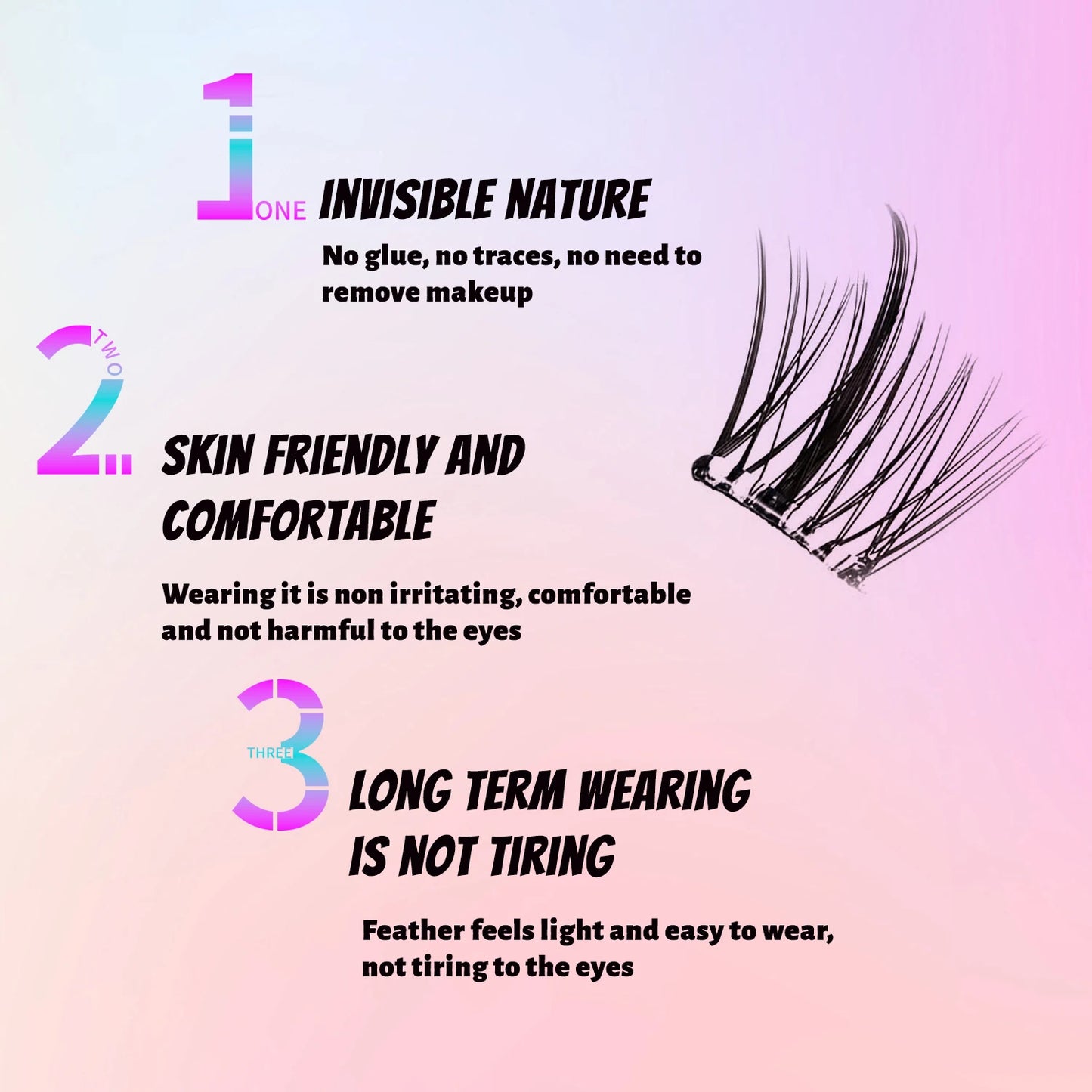 Self-Adhesive Lashes (100 Pcs) — No Glue, No Fuss