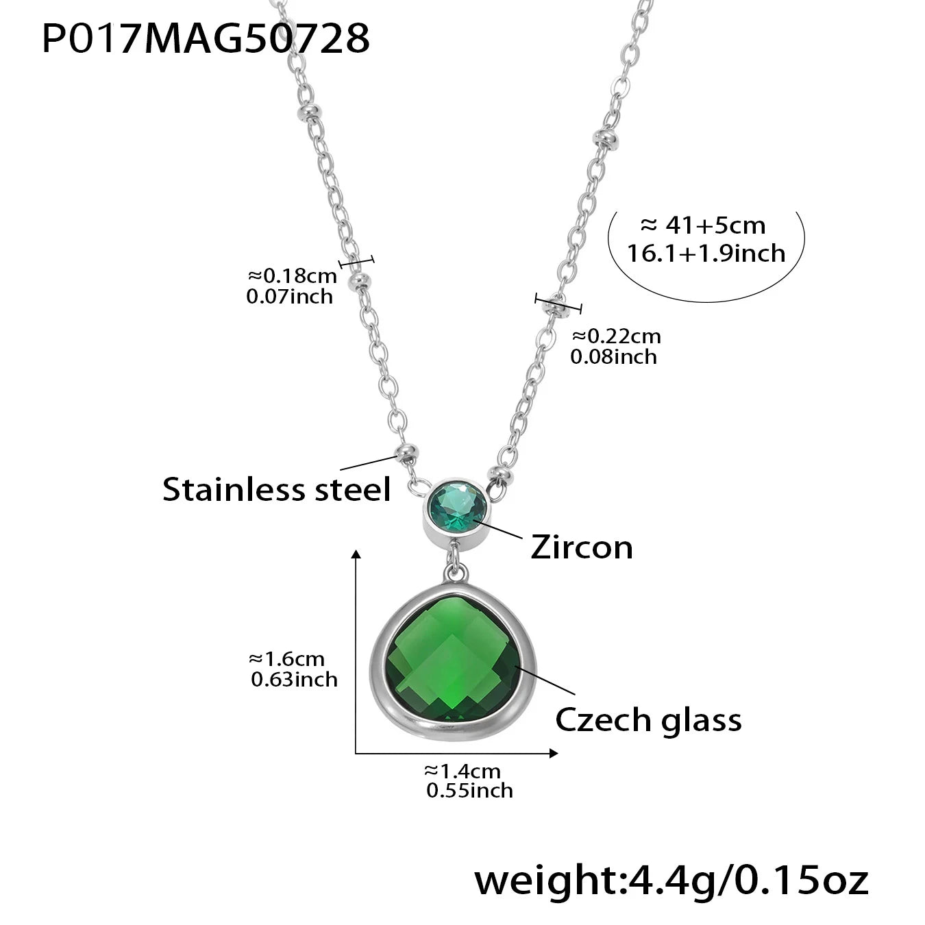 The Necklace Everyone Asks About — Faceted Glass Pendant, Non-Tarnish