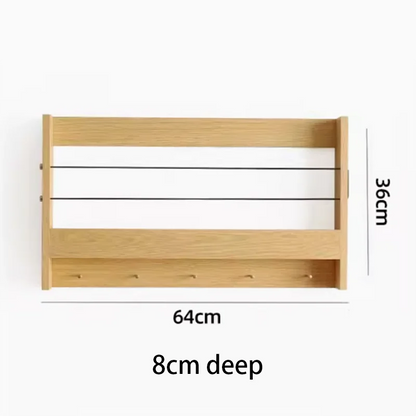 Wooden Storage Rack Living Room Floating Wall Shelves Multifunctional Storage Holders Wall Bookshelf Bedroom Floating Racks