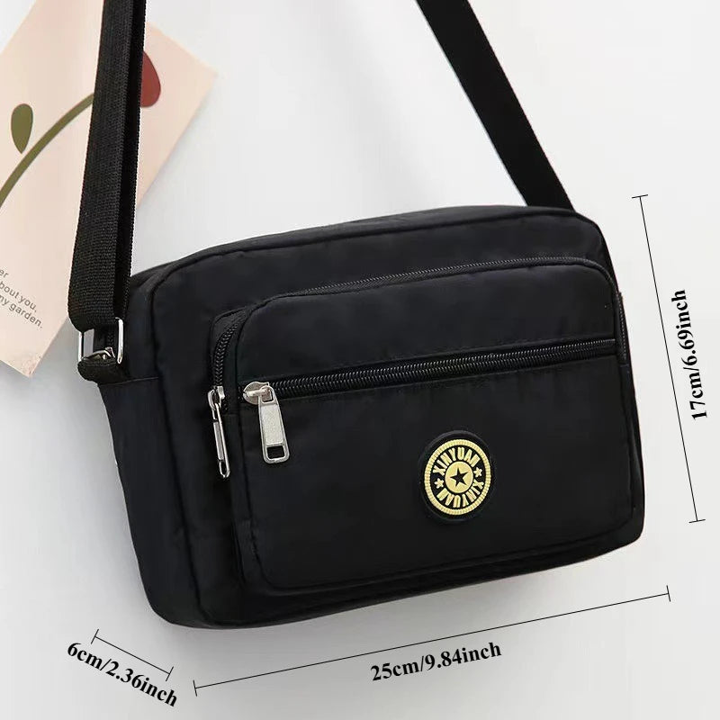 Multi-Pocket Crossbody Purse — Durable Everyday Shoulder Bag