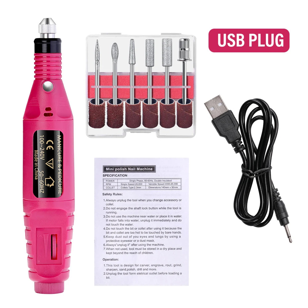 Electric Nail Drill Set — Professional Manicure & Pedicure Tool