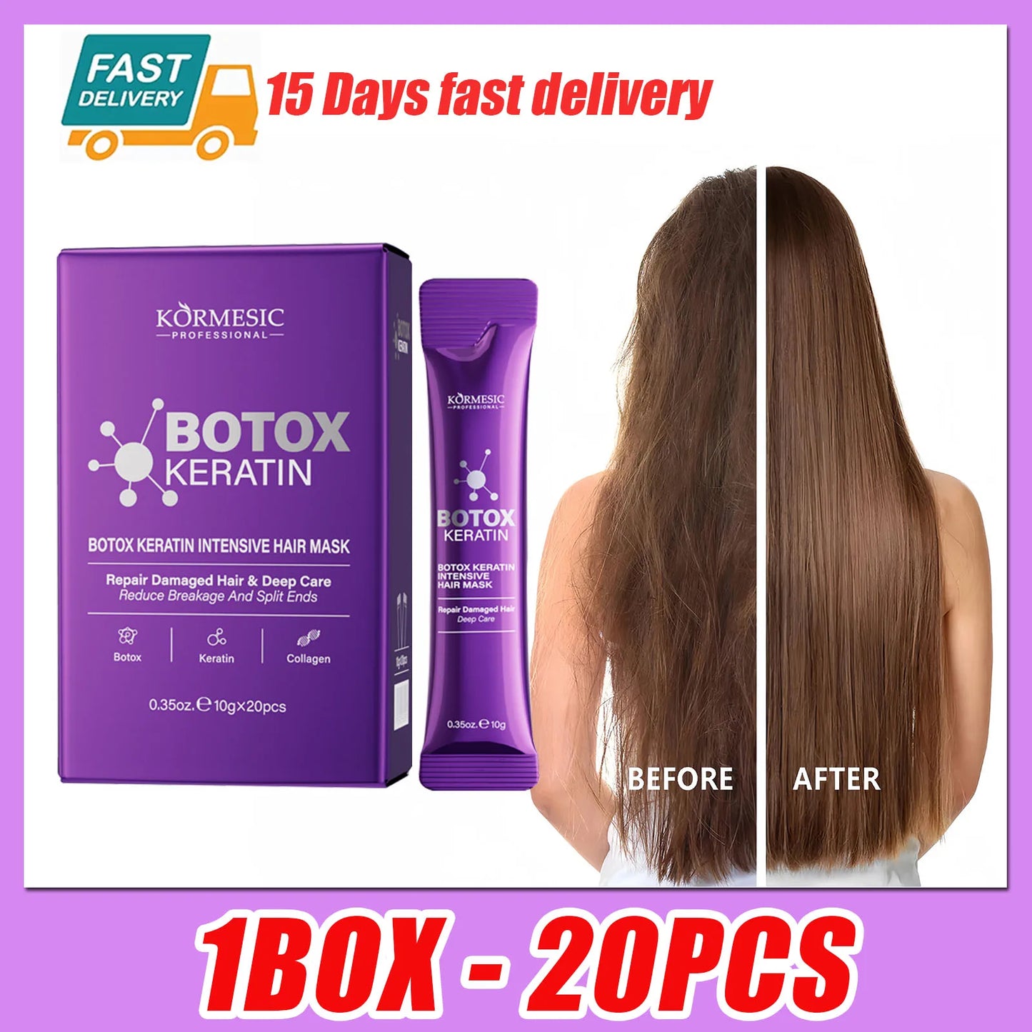 Keratin Hair Mask — Repairs Damaged Hair in 5 Seconds