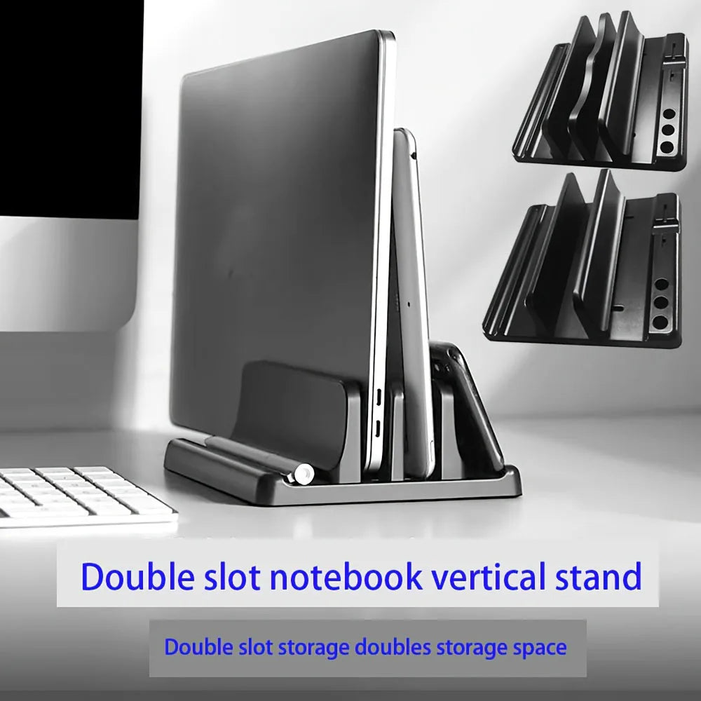 Vertical Laptop & Tablet Stand (Dual-Slot)