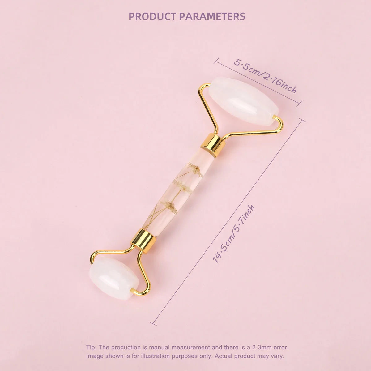 Natural Jade Facial Roller — Relaxing Massage & Contouring Effect