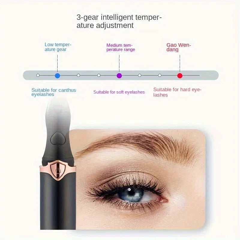 Rechargeable Heated Eyelash Curler — Long-Lasting Curl in Seconds