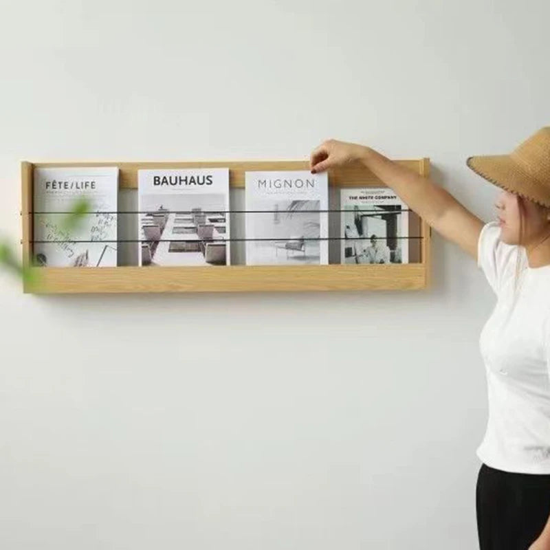 Wooden Storage Rack Living Room Floating Wall Shelves Multifunctional Storage Holders Wall Bookshelf Bedroom Floating Racks
