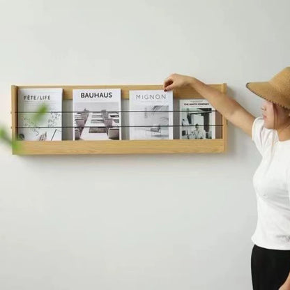 Wooden Storage Rack Living Room Floating Wall Shelves Multifunctional Storage Holders Wall Bookshelf Bedroom Floating Racks