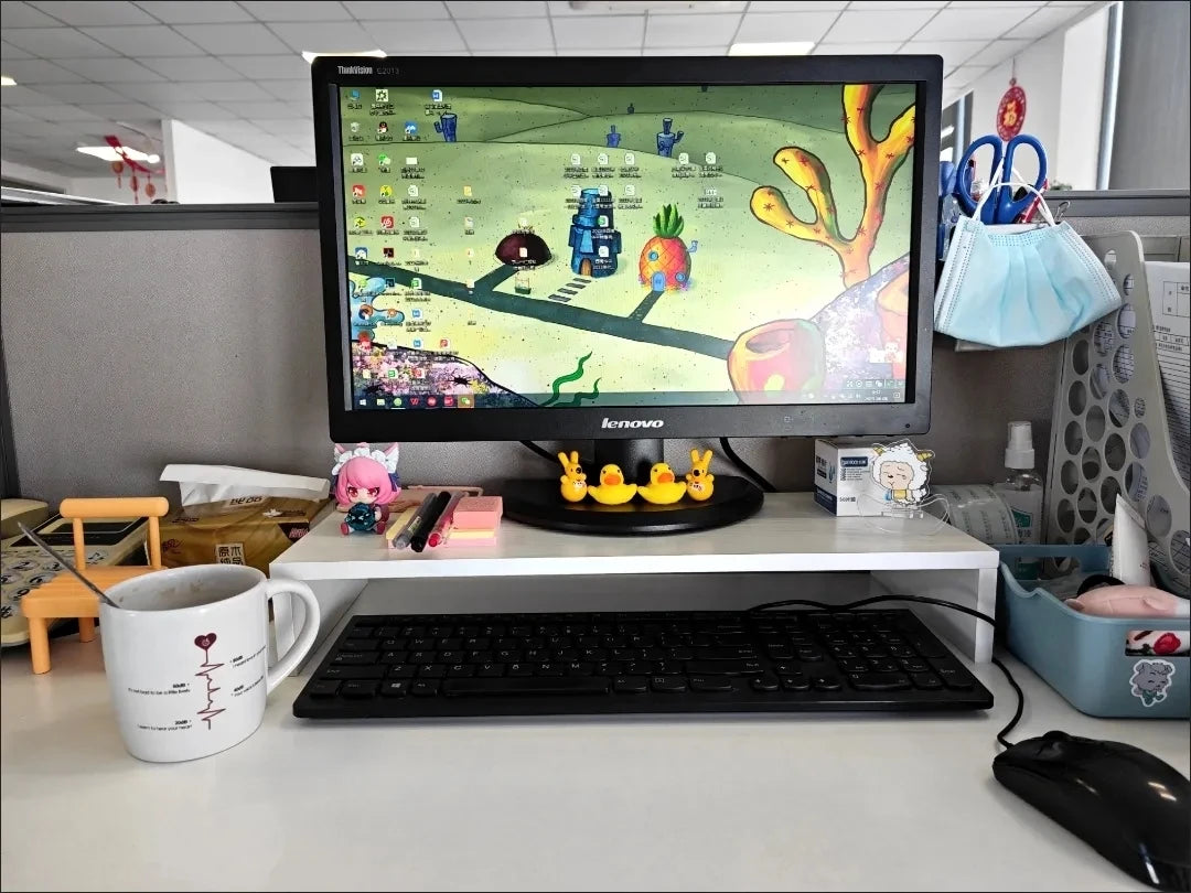 Monitor Riser & Keyboard Storage Stand