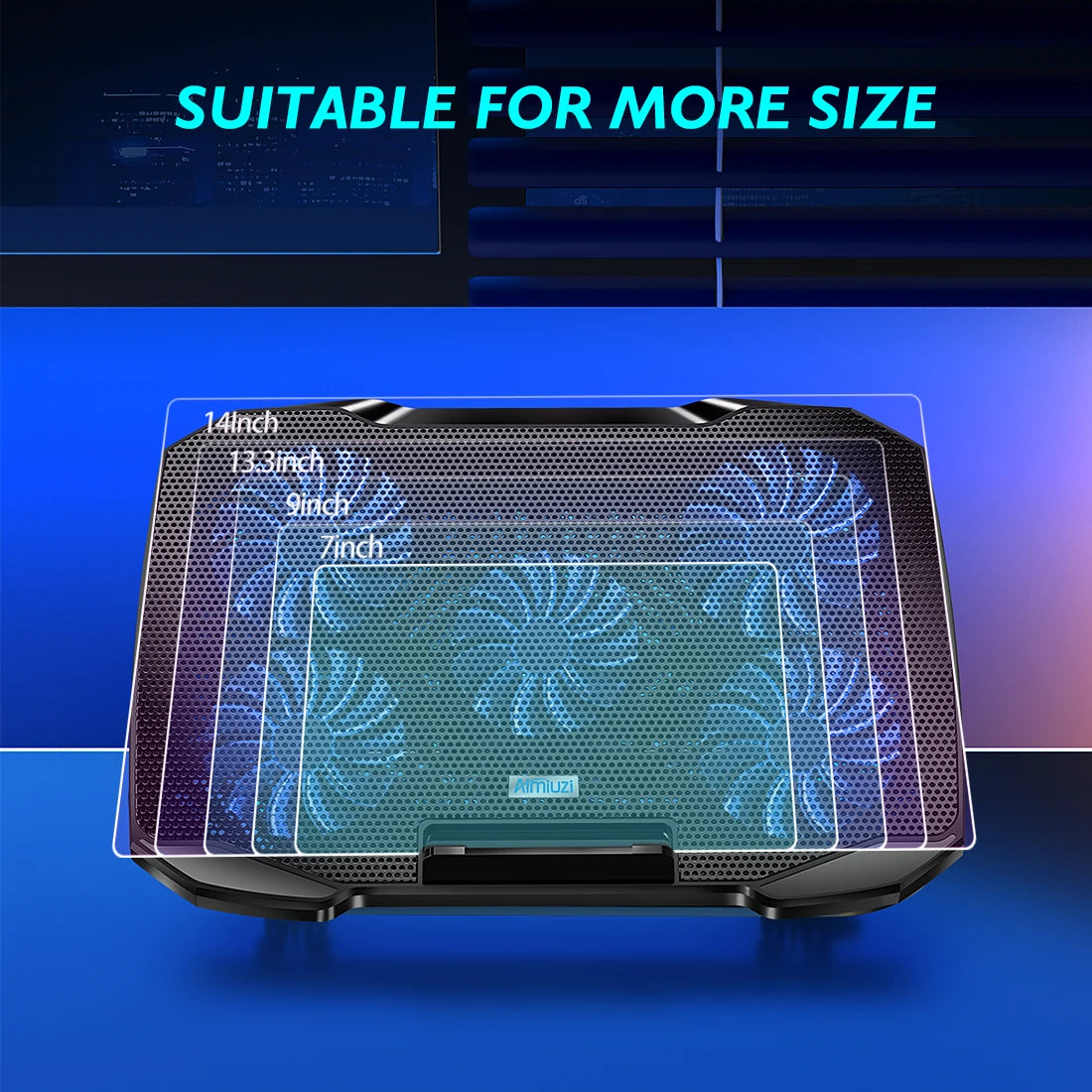 COOLCOLD 5-Fan Laptop Cooling Pad