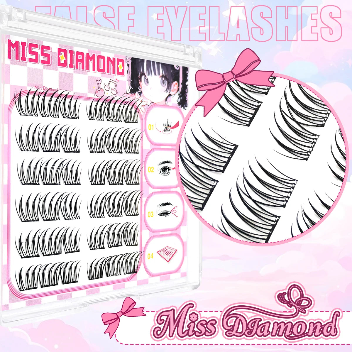 Glue-Free False Lashes — Natural Wispy Look, No Mess