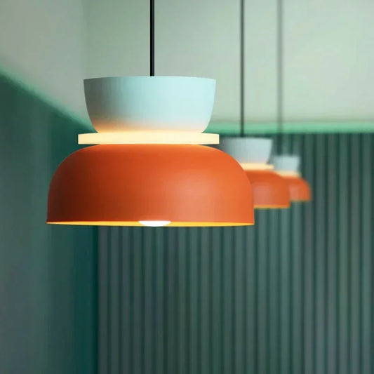 Modern Macaron Pendant Lamp Led Chandeliers Hanging Light Living Study Bar Dining Room Bedside Bedroom Lighting Decor Furniture