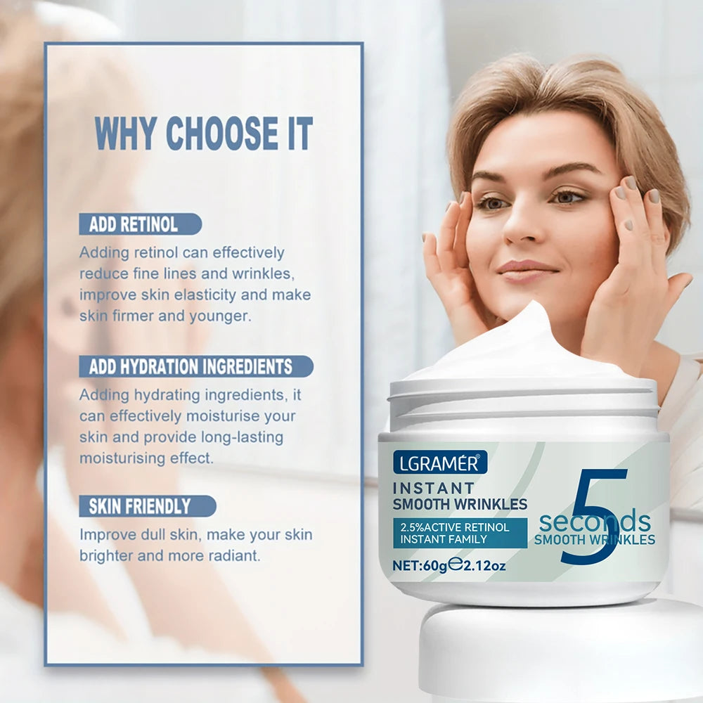 Retinol Anti-Wrinkle Cream — Instant Firming Effect in 5 Seconds