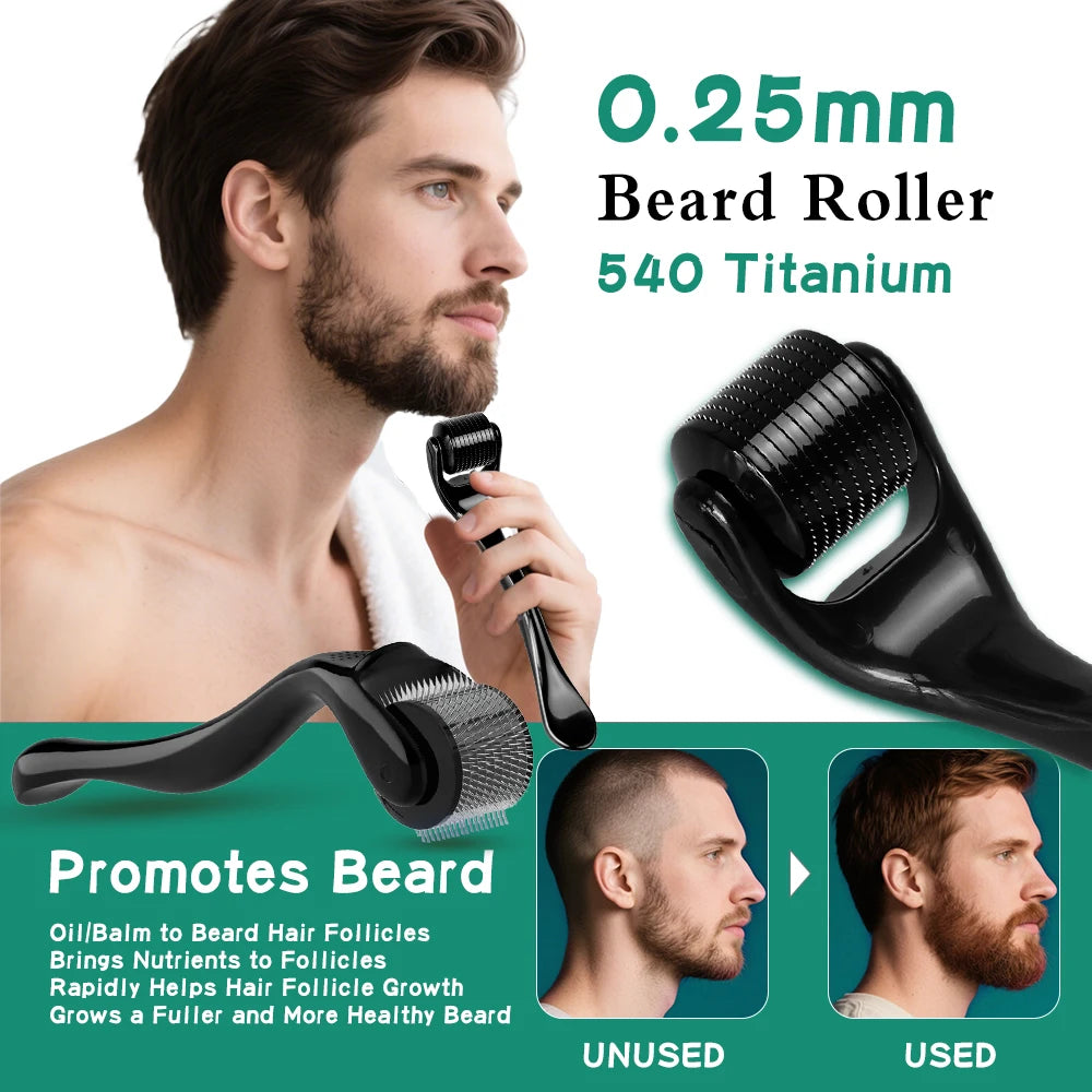 Microneedle Derma Roller — Boosts Hair Growth & Skin Renewal