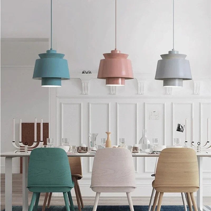 Modern Creative Macaron LED Pendant Lamp Restaurant Bedroom Bar Bar Cafe Milk Tea Shop Office Chandelier Interior Decor Lighting