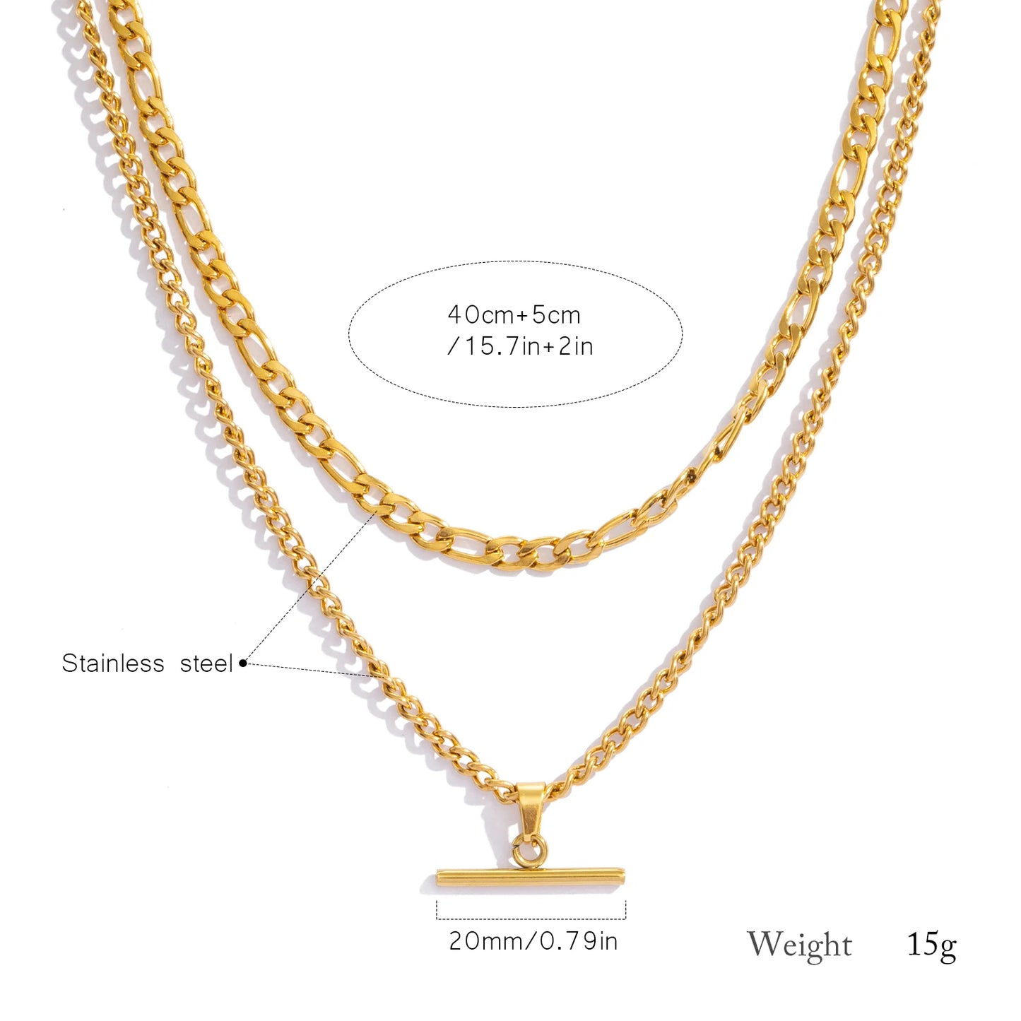 The Layered Necklace With No Tangles — Hypoallergenic Gold Chain