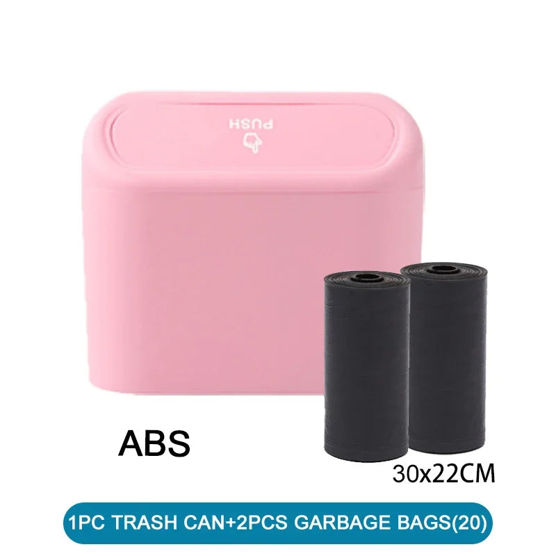 Car Trash Can with Lid + Bags